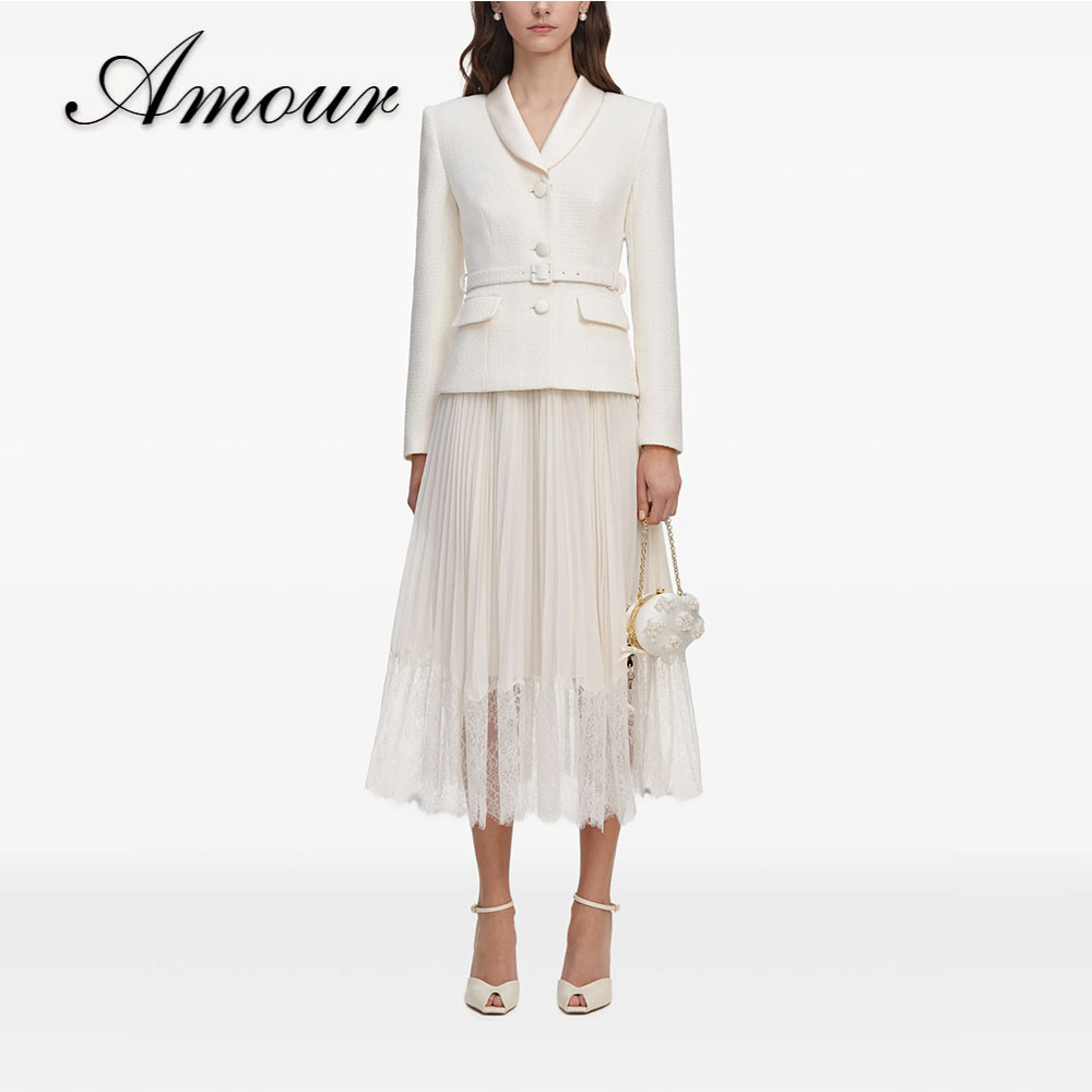 Tweed Two Piece Blazer Dress - طقم بدلة رسمية مكون من قطعتين