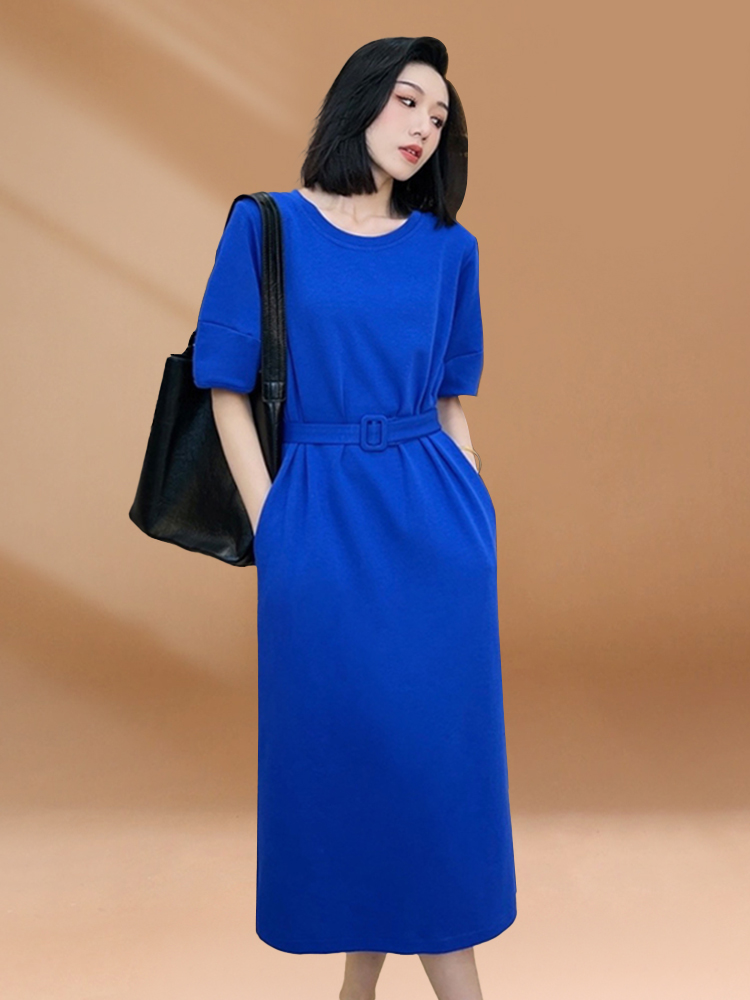 Korean Style A Line Shirt Dress - فستان تي شيرت طويل صيفي كاجوال