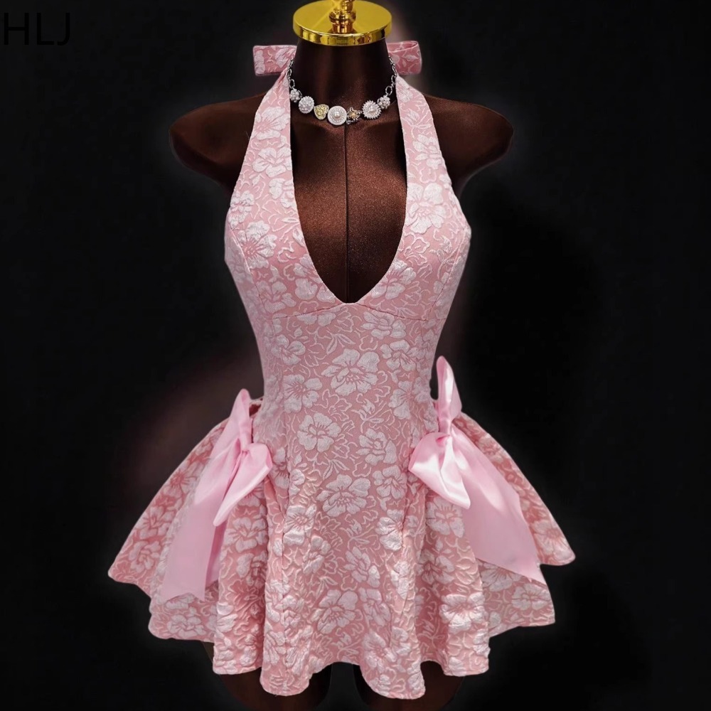 Y2K Backless Halter Mini Dress - فستان نسائي جديد 2026 بتصميم Y2K