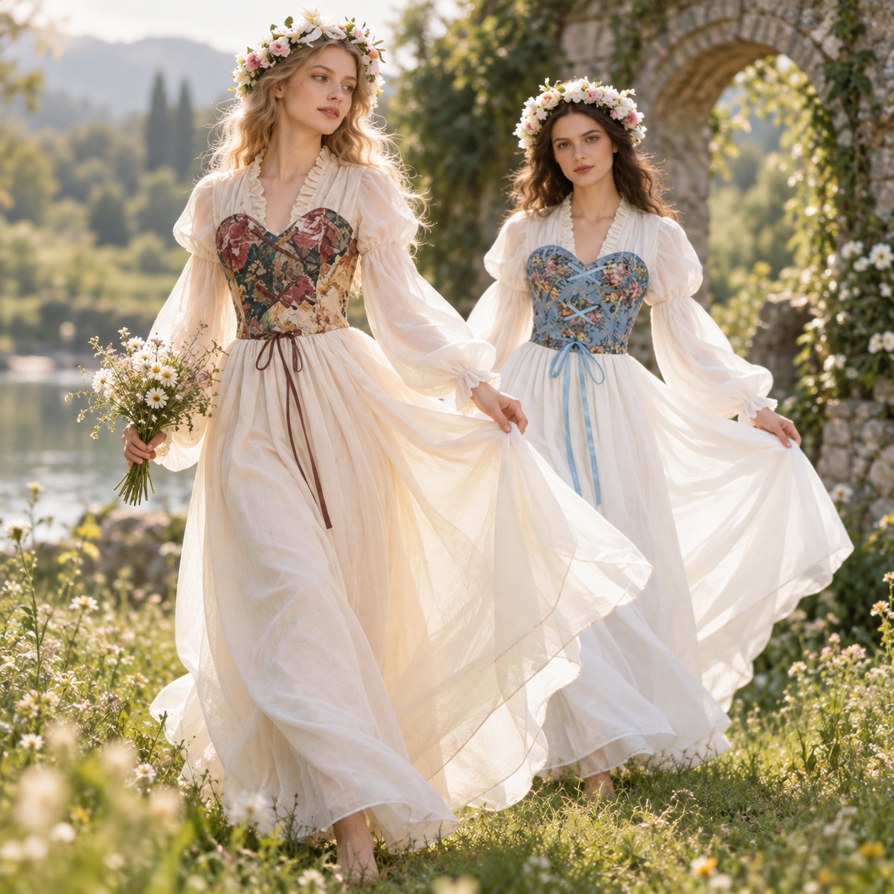 Dresses - فستان كورسيه بتصميم عصر النهضة، مناسب