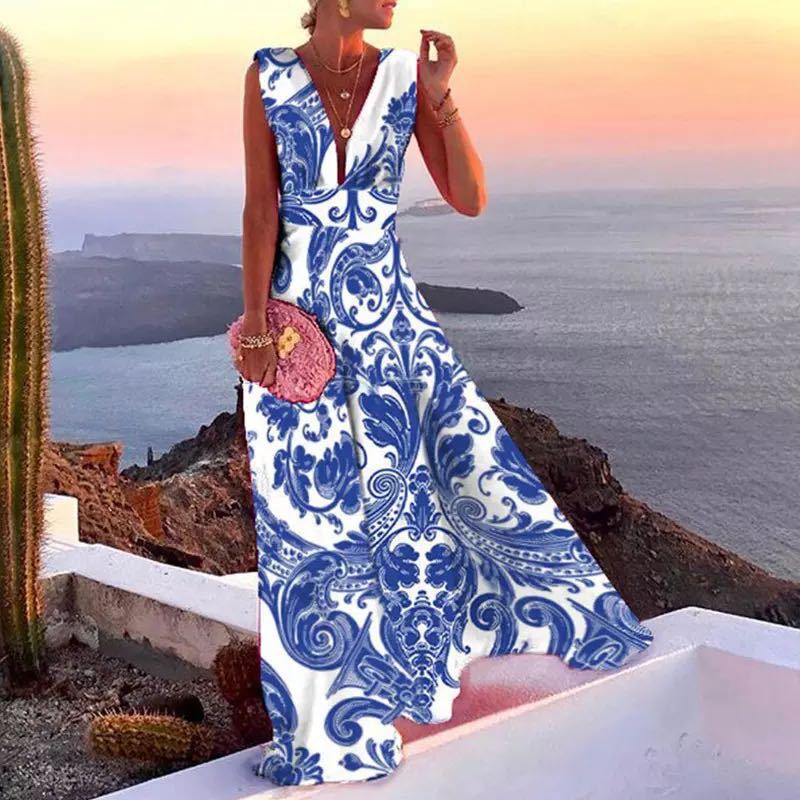 CPSYMYM فستان طويل أنيق للحفلا - مراجعة Boho Summer Beach Maxi Dress وسعره