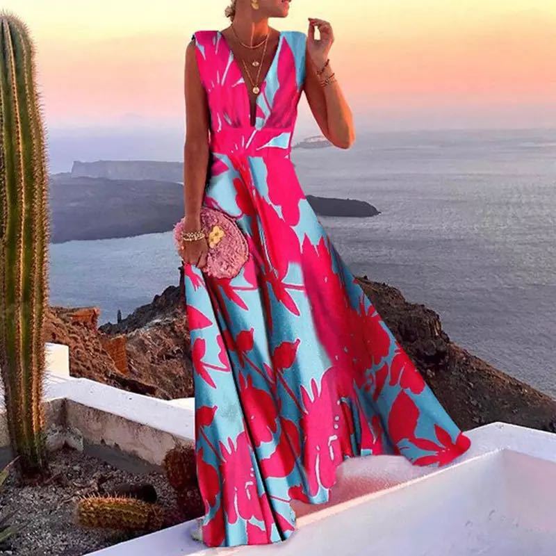 CPSYMYM فستان طويل أنيق للحفلا - مراجعة Boho Summer Beach Maxi Dress وسعره