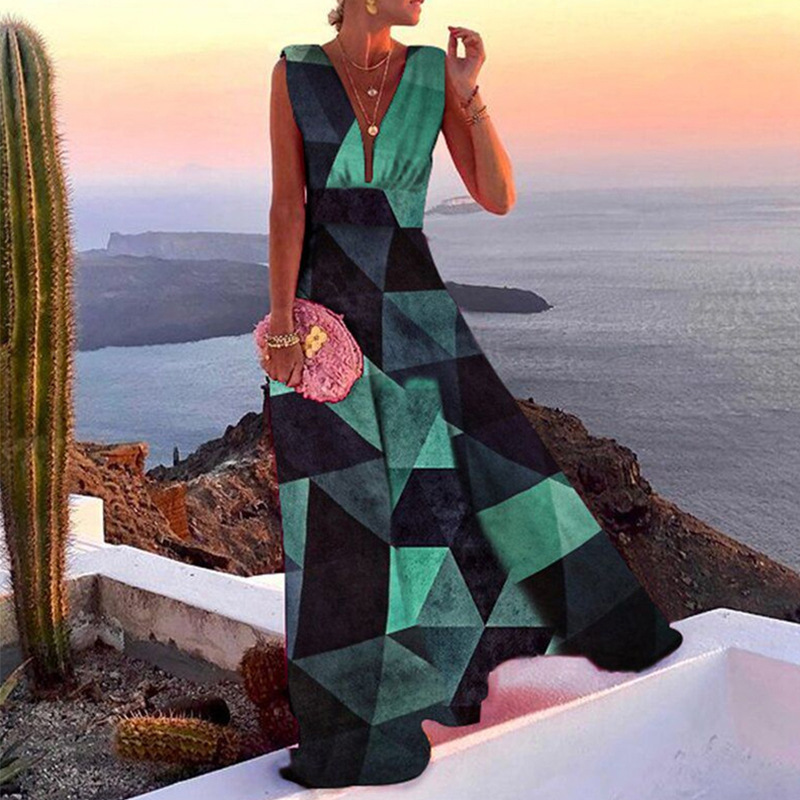 CPSYMYM فستان طويل أنيق للحفلا - مراجعة Boho Summer Beach Maxi Dress وسعره