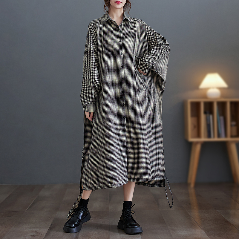 فستان أنيق غير رسمي من القطن و - مراجعة Casual Loose Linen Shirt Dress وسعره