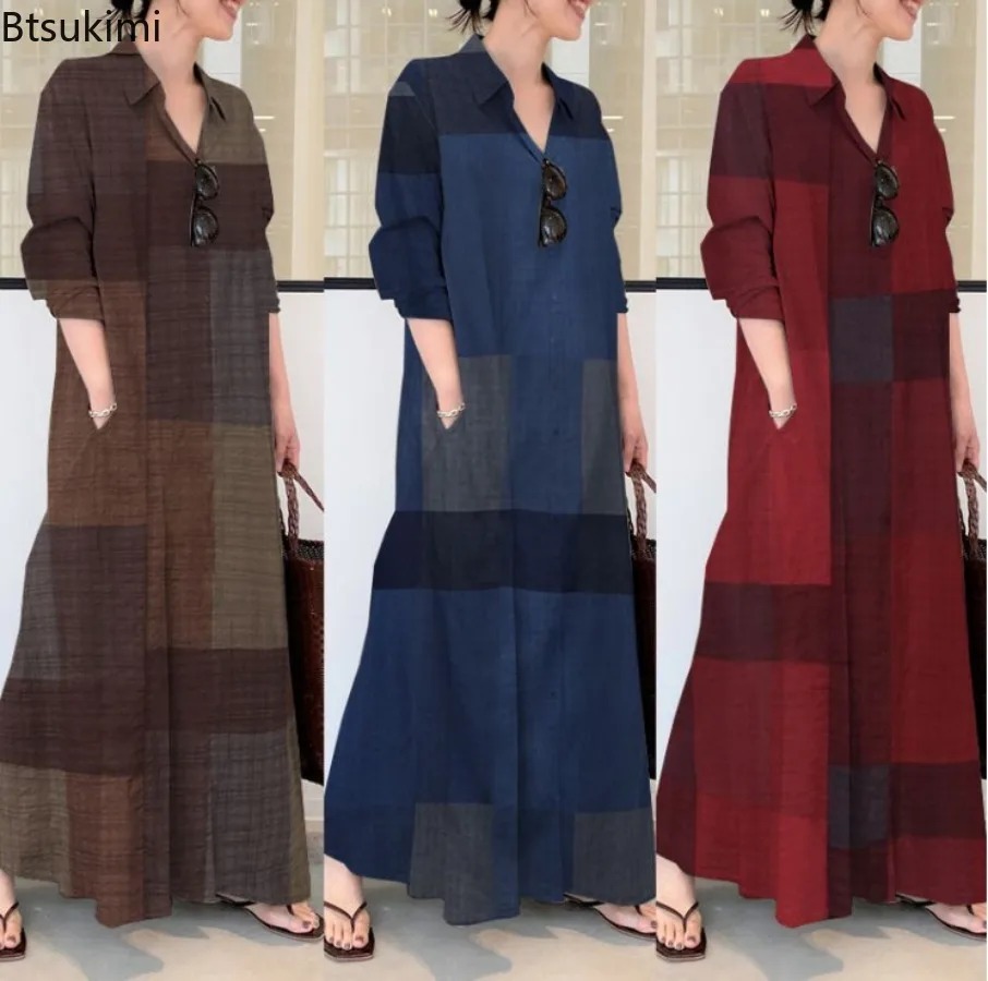 فستان قميص نسائي جديد وعصري من - مراجعة Casual Loose Linen Shirt Dress وسعره