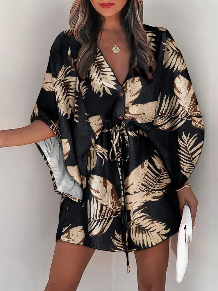 الصيف فستان كاجوال المرأة موضة - مراجعة French Vintage Floral Midi Dress وسعره