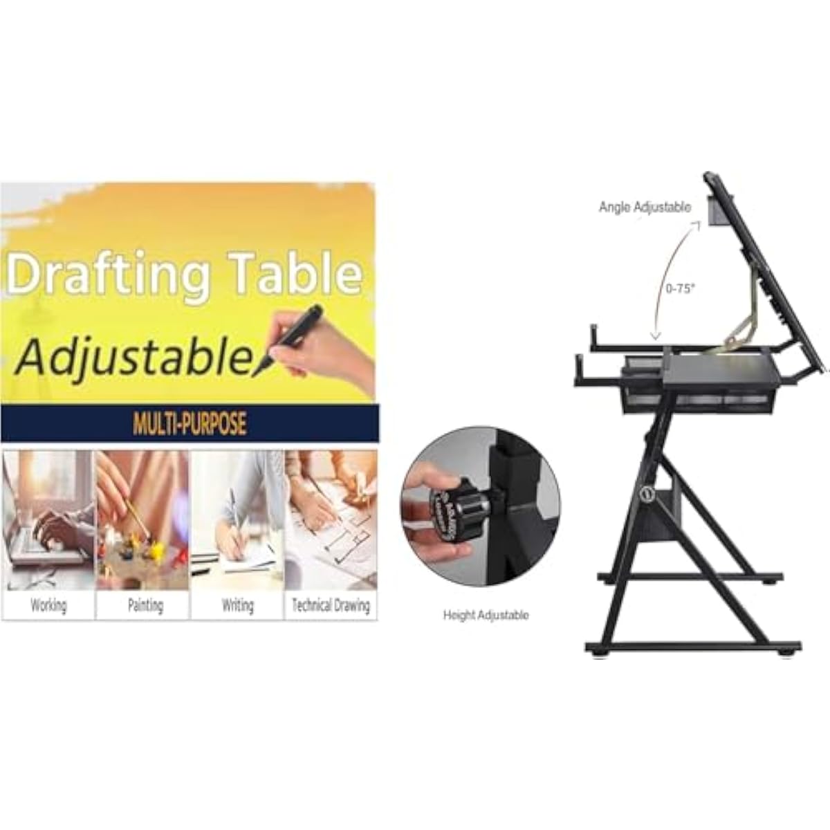 مكتب رسم قابل لتعديل الارتفاع  - مراجعة Tops وسعره
