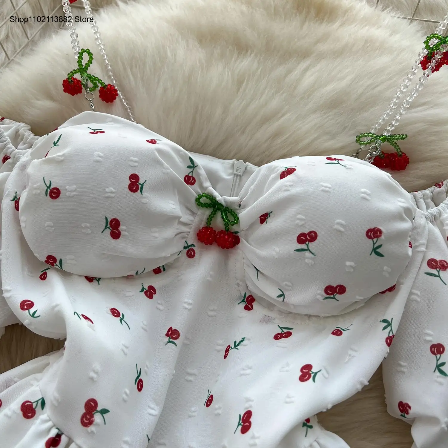 فستان حلو بأكمام منتفخة بدون أ - مراجعة Off Shoulder Puff Sleeve Sundress وسعره