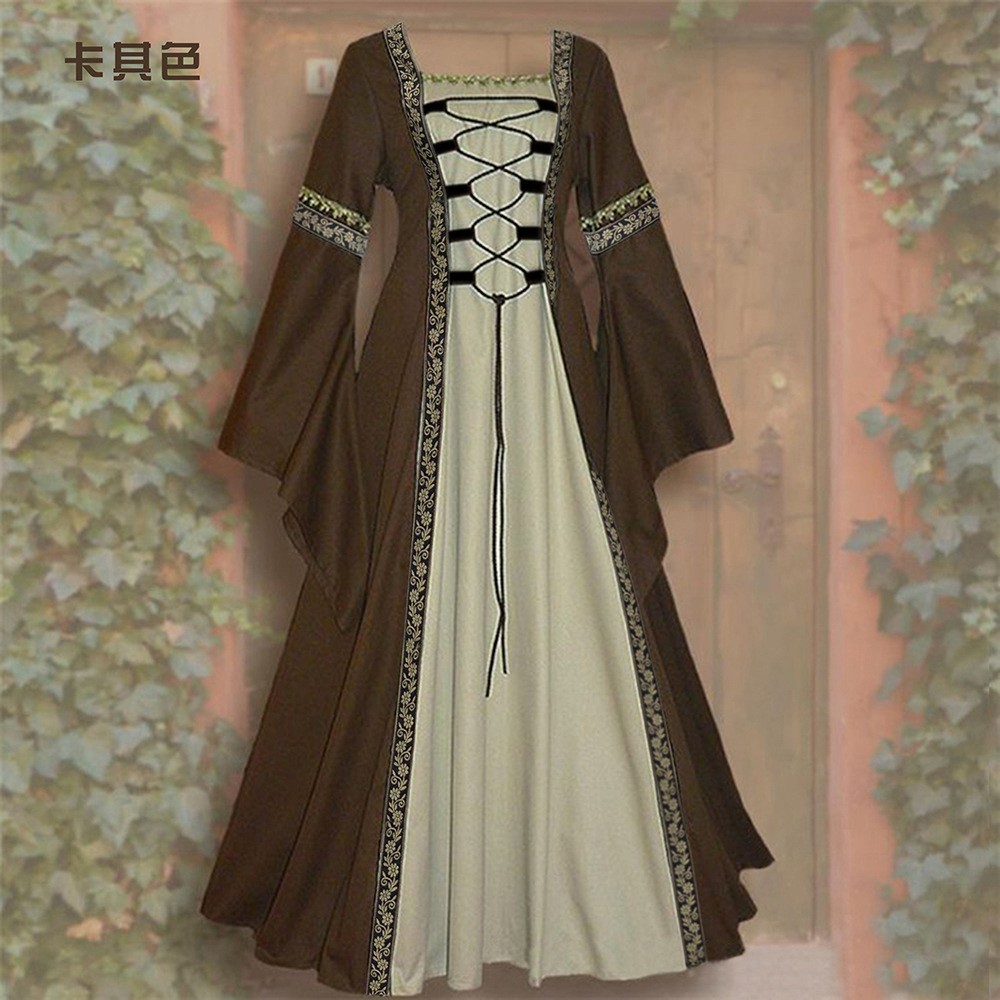فستان طويل بأكمام واسعة وقصة A - مراجعة Dresses وسعره
