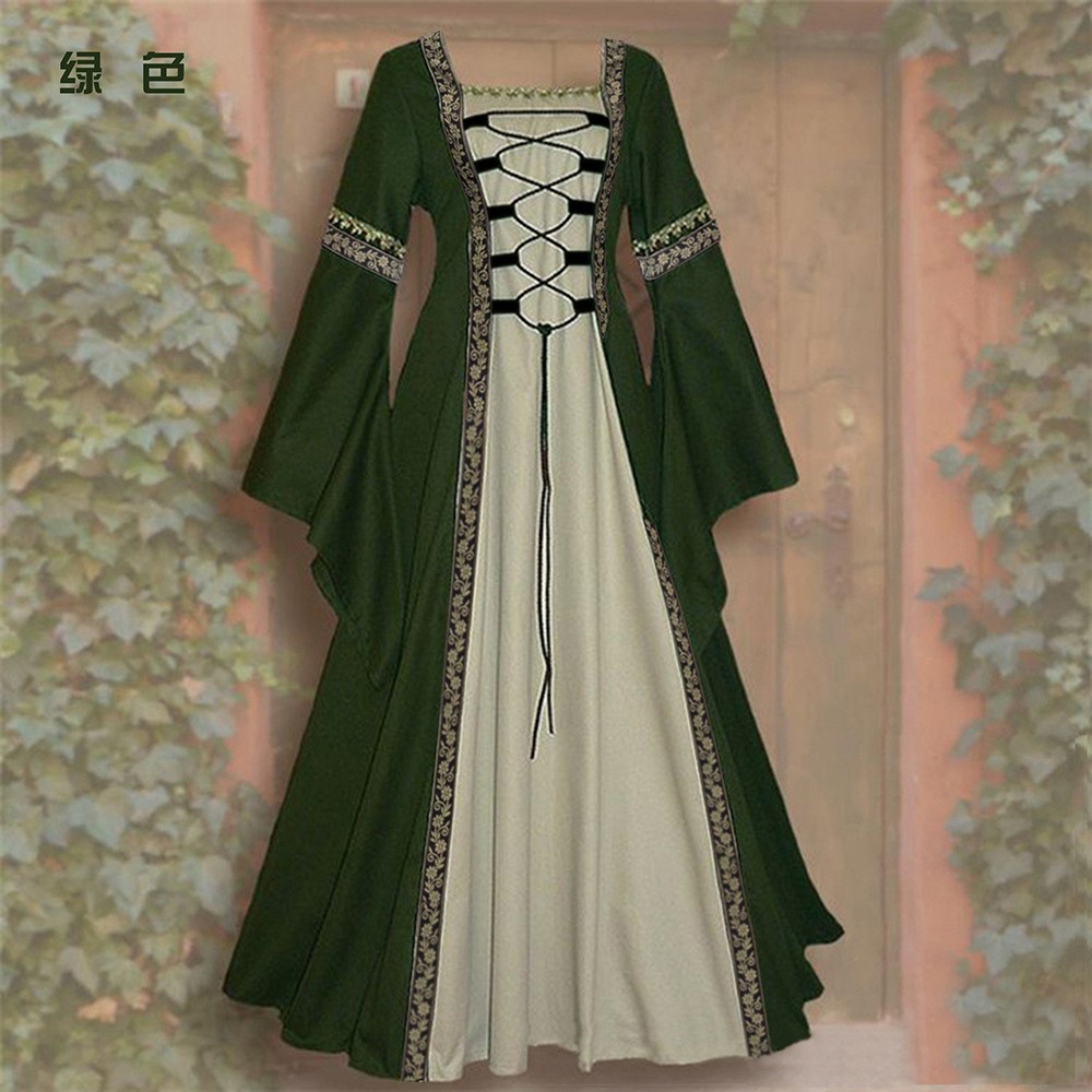 فستان طويل بأكمام واسعة وقصة A - مراجعة Dresses وسعره