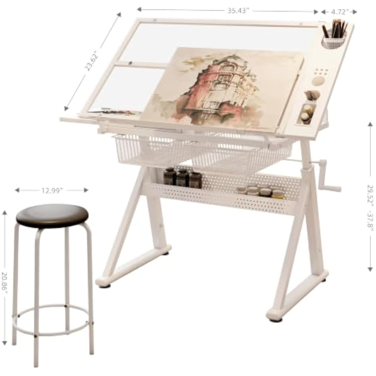 مكتب رسم قابل للتعديل مع سطح ز - مراجعة Tops وسعره