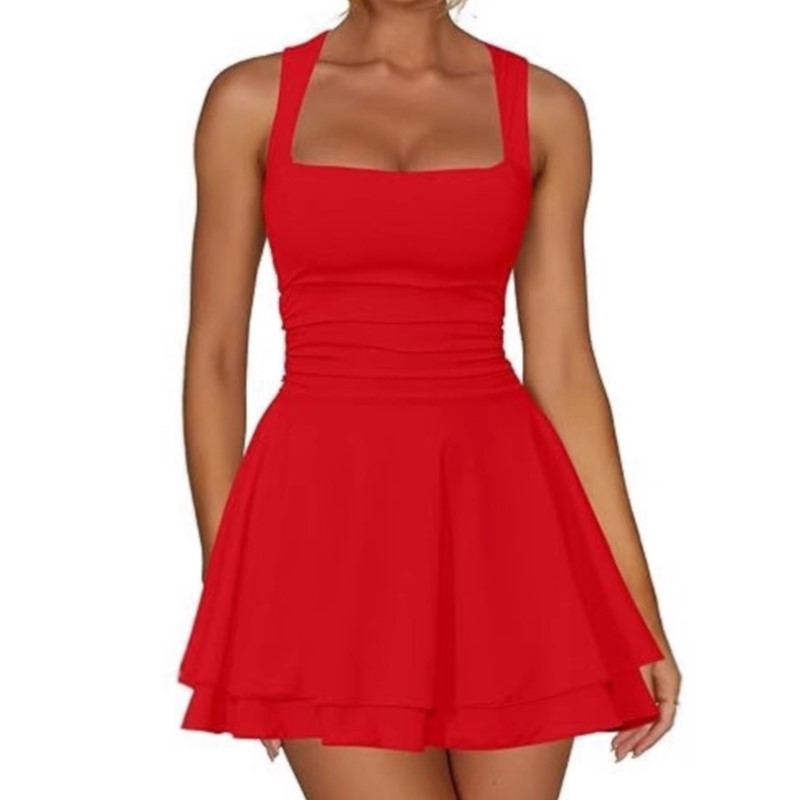 فساتين نسائية قصيرة لحفلات الت - مراجعة Y2K Backless Halter Mini Dress وسعره