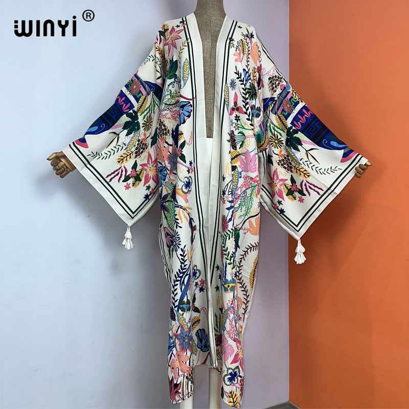 WINYI كيمونو جديد بوهو شاطئ ال - مراجعة Boho Summer Beach Maxi Dress وسعره