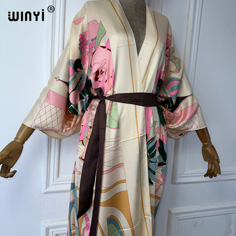 فستان WINYI الصيفي المطبوع على - مراجعة Boho Summer Beach Maxi Dress وسعره