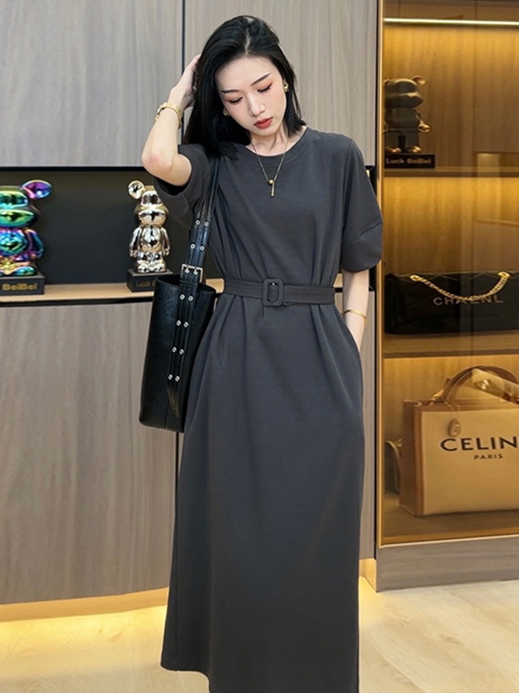 فستان تي شيرت طويل صيفي كاجوال - مراجعة Korean Style A Line Shirt Dress وسعره