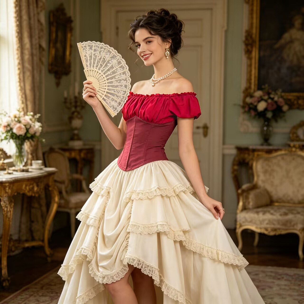تنورة رينيسانس بحافة غير متماث - مراجعة Skirts وسعره
