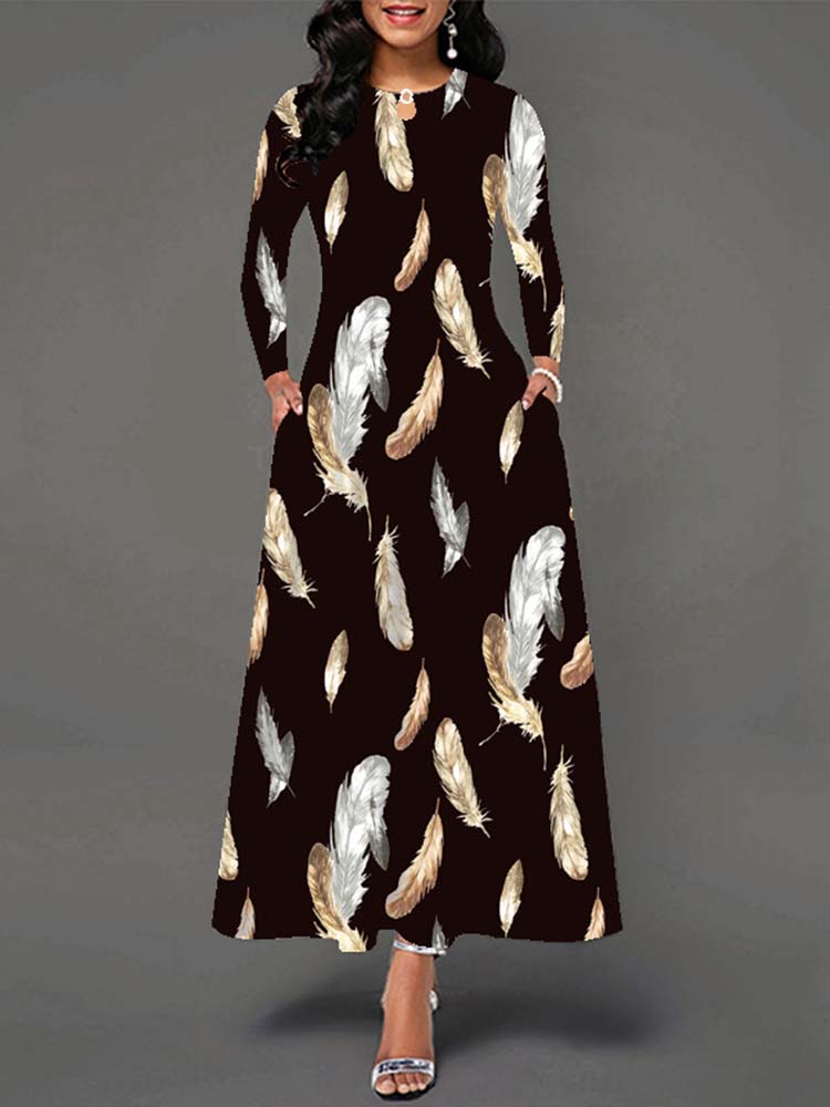 المرأة طويلة الأكمام الأزهار ط - مراجعة Boho Summer Beach Maxi Dress وسعره