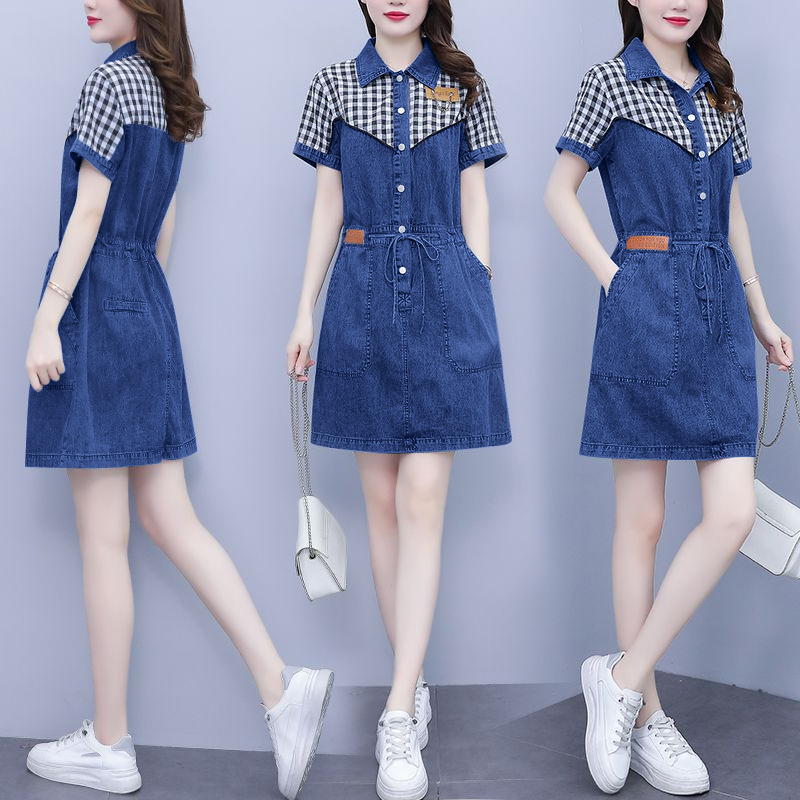فستان نسائي جديد بتصميم كوري ص - مراجعة Korean Style A Line Shirt Dress وسعره