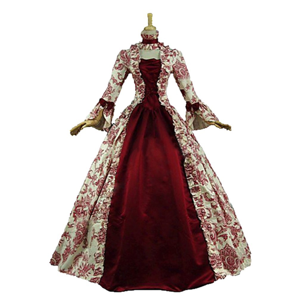 فستان ريترو مطبوع بأكمام طويلة - مراجعة Dresses وسعره