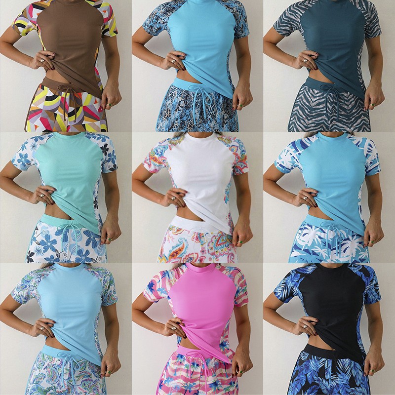 تانكيني نسائي مع شورت، توب تان - مراجعة Tops وسعره
