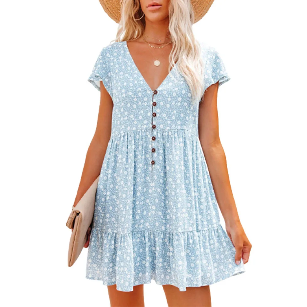 في أوروبا والربيع والصيف فستان - مراجعة French Vintage Floral Midi Dress وسعره
