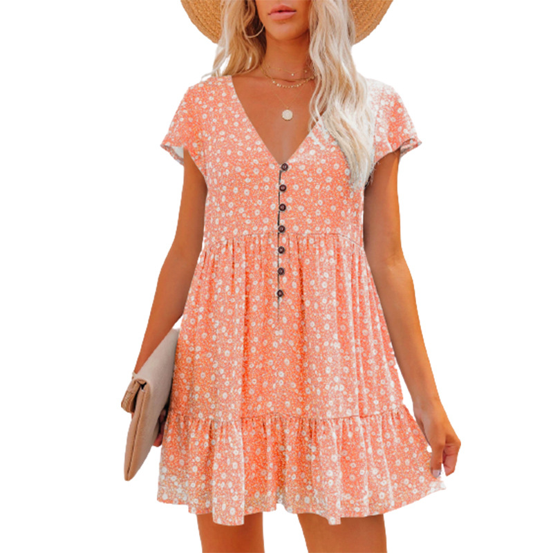 في أوروبا والربيع والصيف فستان - مراجعة French Vintage Floral Midi Dress وسعره