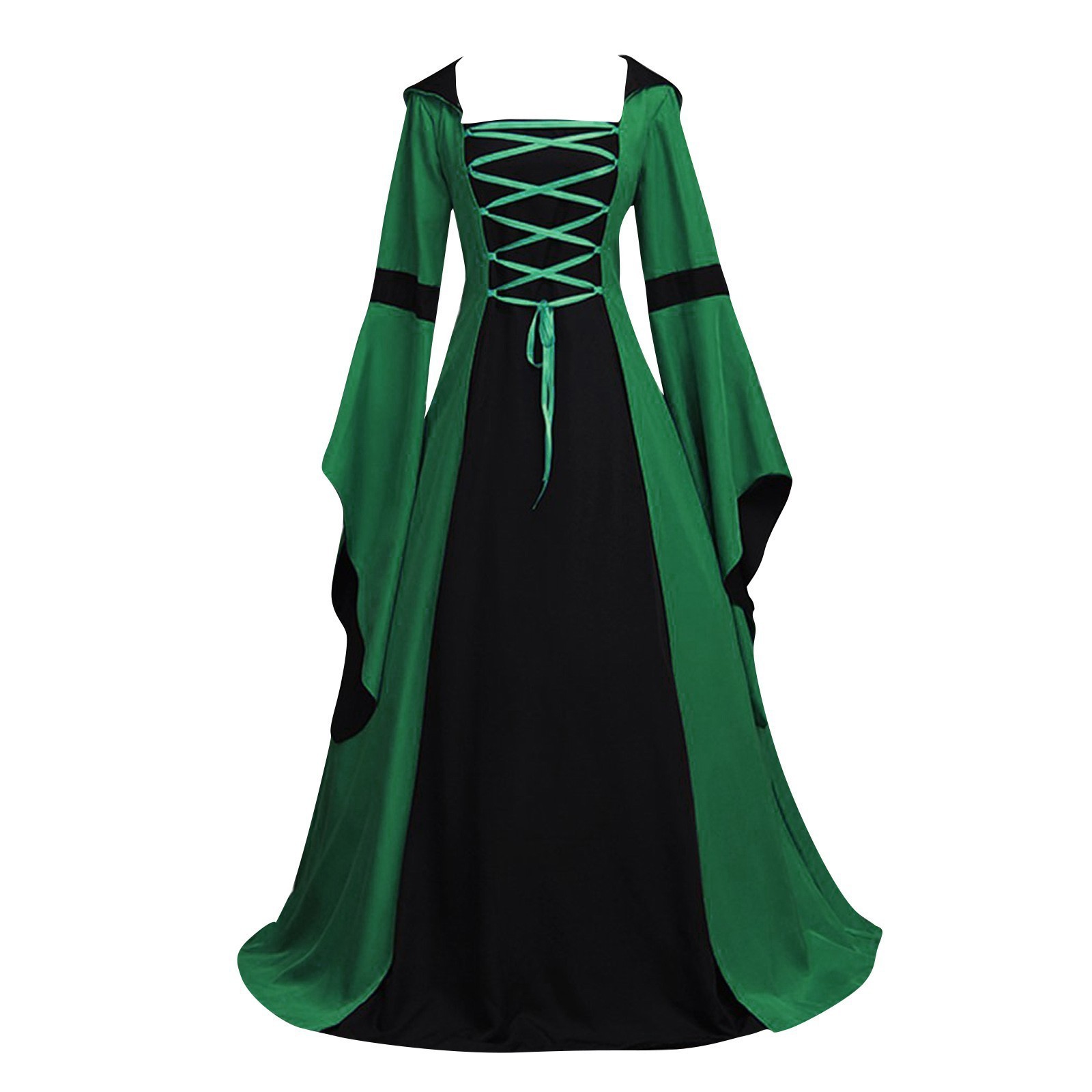 فستان بقصة أكمام جرسية وغطاء ر - مراجعة Dresses وسعره