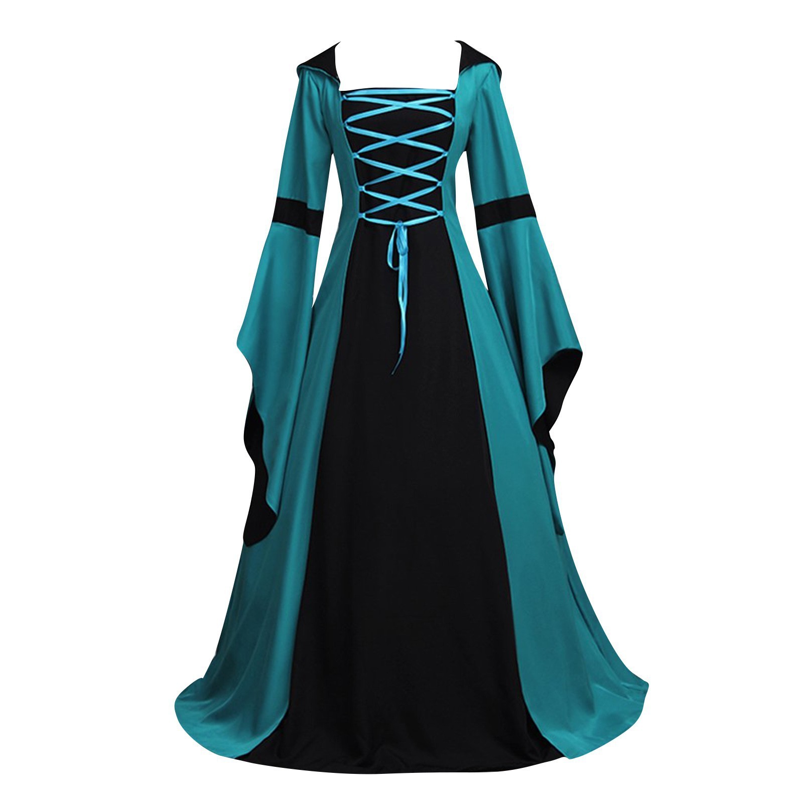 فستان بقصة أكمام جرسية وغطاء ر - مراجعة Dresses وسعره